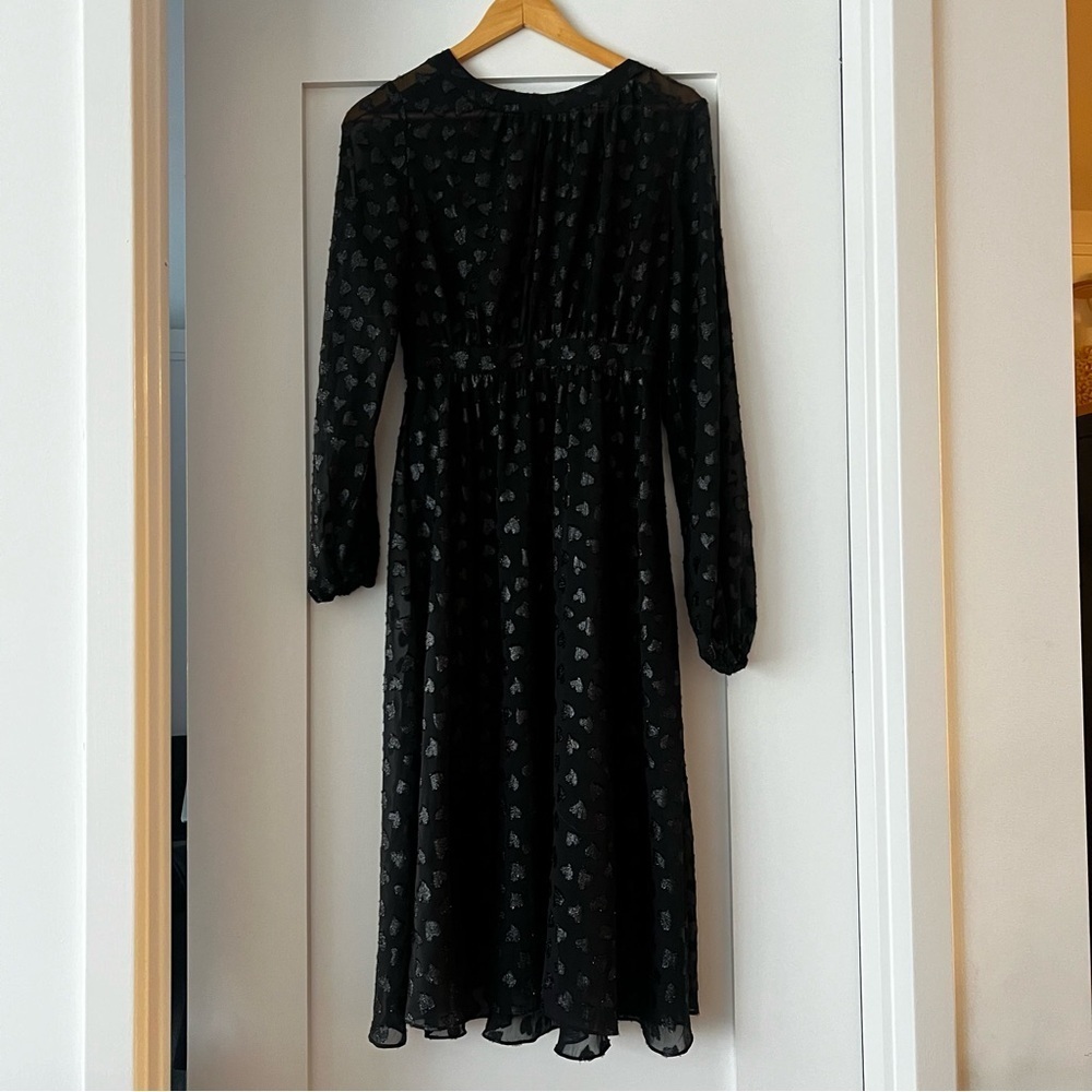 Avec Les Filles Black Heart Appliqué Dress 6 - Picture 4 of 4